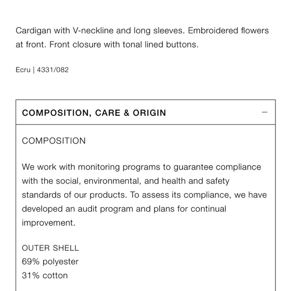 NWT Zara Floral Embroidered Cropped Knit Cardigan - 4331/082 - Picture 10 of 10